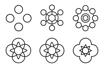 neutron line art artistic portrayal of subatomic particles