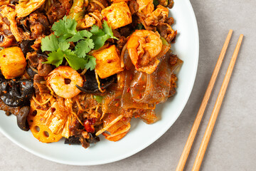Mala Xiang Guo, Stir-fried Vegetables and Meat and Other Ingredients with Mala