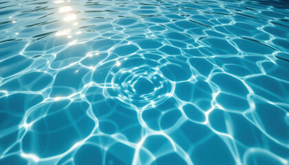Fototapeta premium Calm water surface with ripples and sunlight reflections.