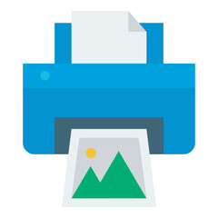 Printer Icon - Printing Photo,graphic design flat_Printer