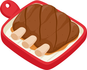 illustration beef steak