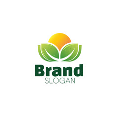 Eco green logo design template