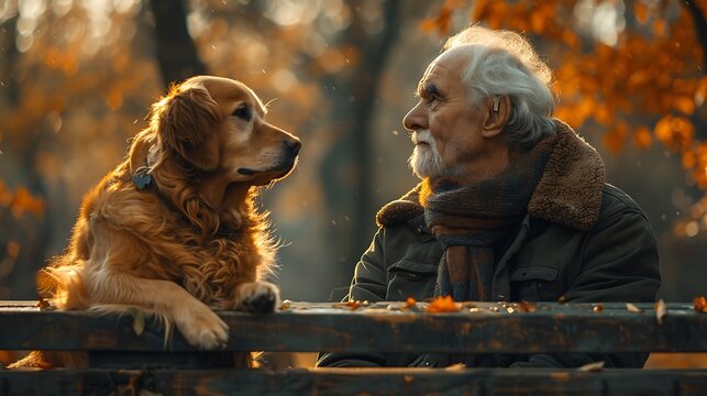 **Dog Sitting Beside Old Man On Wooden Bench At Park, Nostalgic Emotional Moment --Ar 16:9 --S 986 --V 6.0 --Style Raw** - @Darya (Relaxed) -# Create, Explore, And Organize On [Midjourney.Com](<Https: