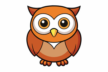 Cute cartoon owl vector icon .