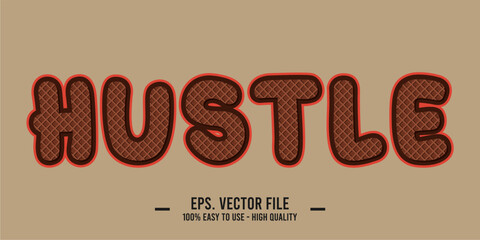 old vector typography design with the word “Hustle” in modern style. Perfect for t-shirts, posters, stickers, and digital prints. Clean, stylish, and inspiring.
