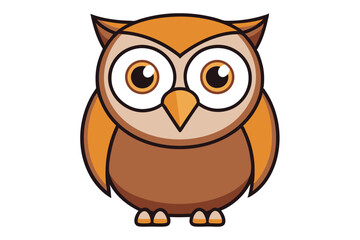 Cute cartoon owl vector icon .
