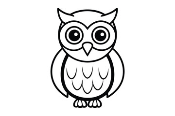Cute cartoon owl vector icon .