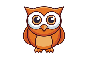 Fototapeta premium Cute cartoon owl vector icon .