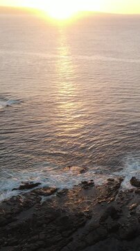 Aerial view of a kapalua sunset in Hawaii