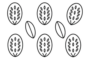 oatmeal line art abstract minimalistic food art depiction