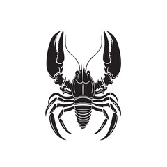 Vector illustration of a crab with a unique and creative style