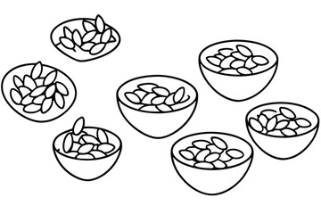 oatmeal line art monochrome artistic design for print