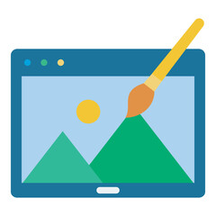 Illustration Icon,graphic design flat_Graphic Design