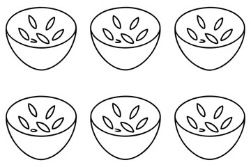 oatmeal line art sketch simple drawing design concept