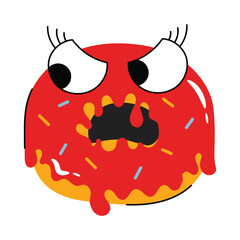 Donut vector Sticker. Eps 10 file
