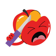 Apple vector Sticker. Eps 10 file