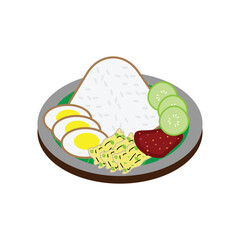 nasi liwet logo icon illustration flat