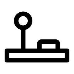 fighting joystick line icon.