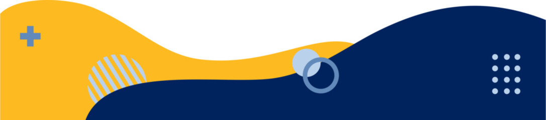 Blue and Yellow Memphis Footer