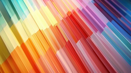 A design studio workspace with swatches of primary colors on paper, ready for a creative project.