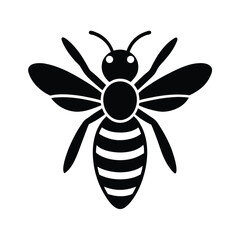 Bee Silhouette Vector Illustration