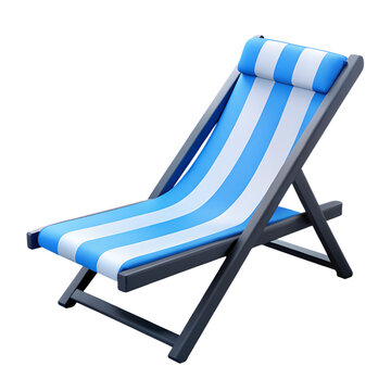 Sunbed 3D object without a background