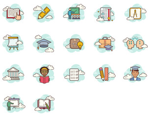Set of Education icons	