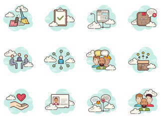 Set of Business Communication icons	