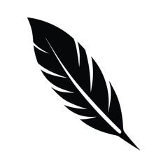 Obraz premium Feather Silhouette Vector Illustration