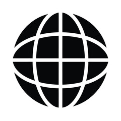 Naklejka premium Globe Silhouette Vector Illustration