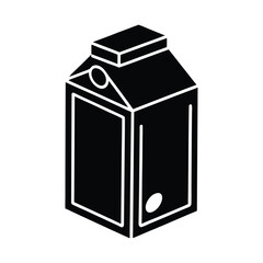Milk Carton Silhouette Vector Illustration