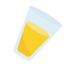 Orange juice swirls in a glass to display a vibrant yellow hue. Perfect for food and beverage designs for summer themed projects