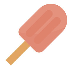 Popsicle sweet pink treat on a stick for a refreshing break. Suitable for summer themed designs, food blogs, and lifestyle content