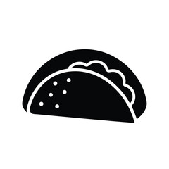 Taco Silhouette Vector Illustration