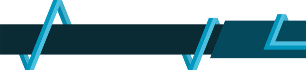 Obraz premium Modern Blue Footer Shape