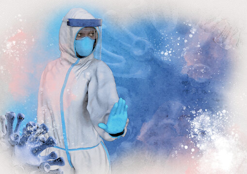 Virus protection, conceptual illustration