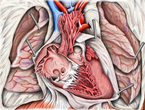 Human heart, illustration