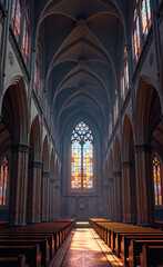 Obraz premium interior of a gothic cathedral 