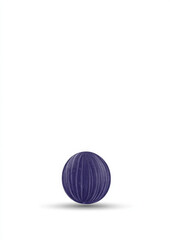 Bouncing purple ball indoor space still life minimalist environment close-up view playful concept