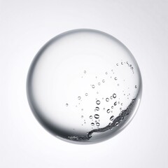 Transparent Sphere with Water and Bubbles