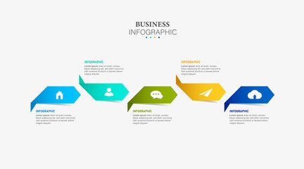 Fototapeta premium Abstract options infographics template. Infographics for business presentations or information banner.