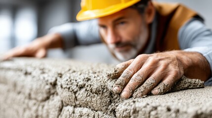 The master carefully prepared the new screed concrete floor by using a needle roller to evenly distribute the self leveling cement mortar