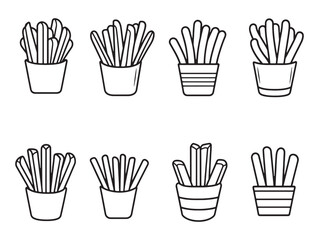 Hot and fresh french fries ready to eat