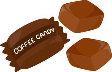 illustration coffee candy
