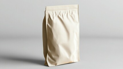 Blank stand up pouch packaging mockup neutral color matte finish