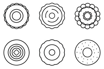 onion rings line art modern simple drawing concept art