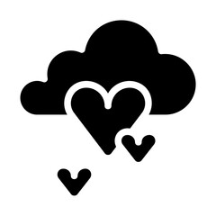 Heart Cloud Solid Icon