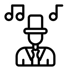 Musician Line Icon