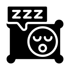 Sleeping Solid Icon