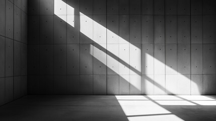 A conceptually strong stock frame transforming an architectural space with monochrome floors and soft lighting - shadowm's revamp.